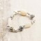 Earth's Jewels Semi-Precious White Howlite & Crystal Quartz Natural Bracelet